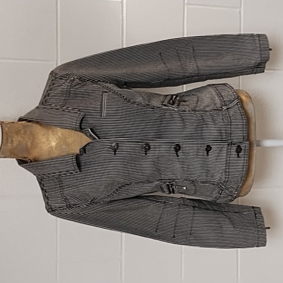 Ruff Hewn Jackets & Blazers - Vintage Ruff Hewn Denim Moto Jacket Zipper Sleeve & Pockets Fitted Medium EUC